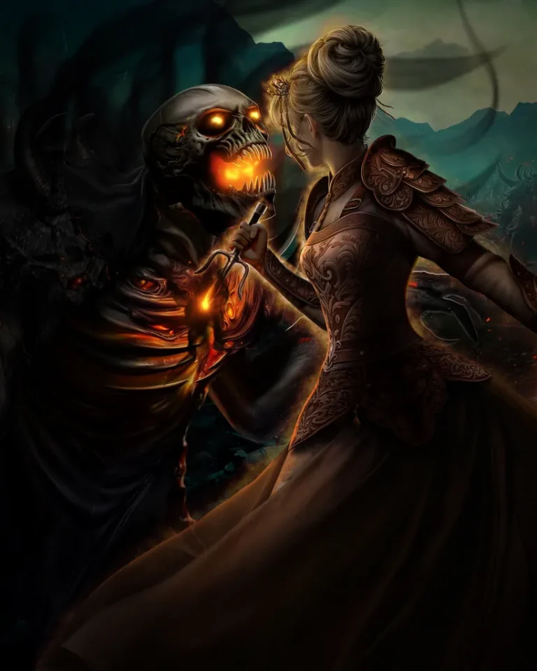 3 сезон 8 серия Кат-сцена с Мэной и Ложным Богом "Финал, в котором Мэна победила Ложного Бога