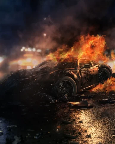 2 сезон 1 серия Кат-сцена с разбитой машиной Ларса