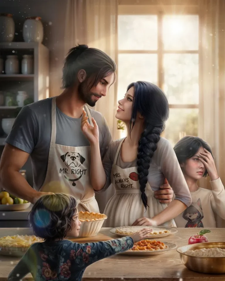 3 сезон 9 серия Кат-сцена с Элизой, Драгон и детьми Доступна, если финал с Драгоном в реальности по пути Дерзость. Элиза ждёт третьего ребёнка Версия Драгона с бородой